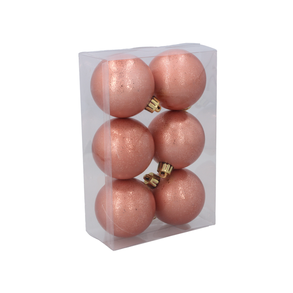 KPL. 6 BOMBE 6 CM OLIV/ CUPRU/ GRAFIT *7184