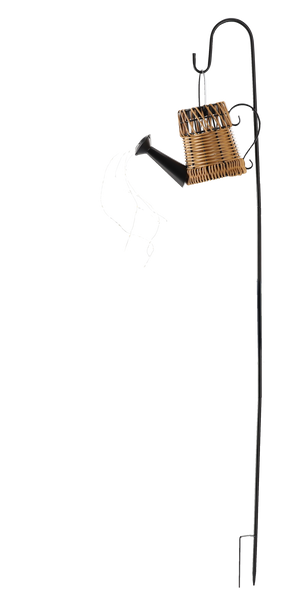 SOLÁRNA LAMPA 24,5 x 12 x 110 CM ZÁHRADNÁ RATTAN 33 LED TEPLÁ BIELA *6024