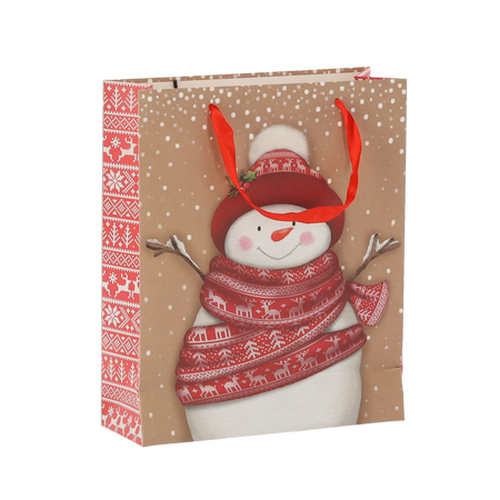 CHRISTMAS GIFT BAG CHRISTMAS FIGURES 26 x 32 x 10 CM