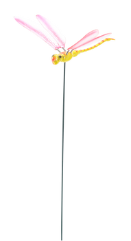 DECORATION ON A STAKE FOR A PLANT POT/GARDEN – DRAGONFLY 16 CM / 50 CM