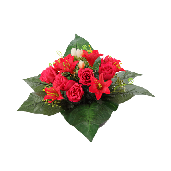 BOUQUET CH-22 ( WIDTH 40 CM, HEIGHT 30 CM) LILY MIX COLOR