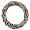 WICKER WREATH 30 CM WHITE / GRAY