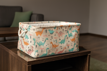 RECTANGULAR BASKET DINOSAURS SIZE L