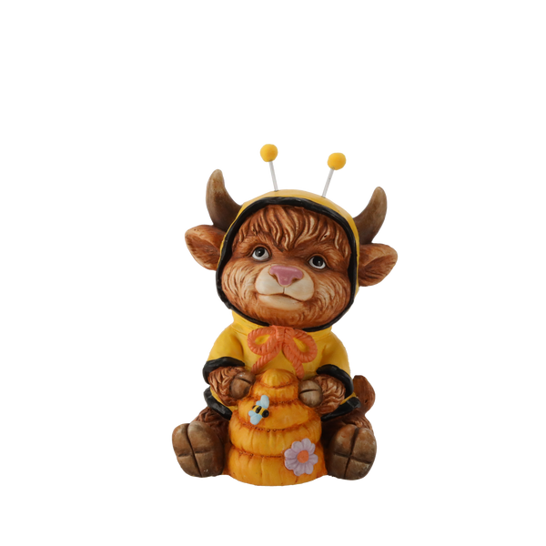 FIGURKA OGRODOWA - KROWA GÓRSKA Z ULEM 22 x 20,6 x 30,5 CM *7416