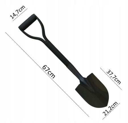 LOPADĂ MINI CU MÂNĂ DIN OȚEL 14,7 x 21,2 x 37,7 x 67 CM *8621