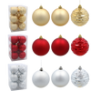 KPL. 12 BOMBS 8 CM RED / GOLD / SILVER *3757