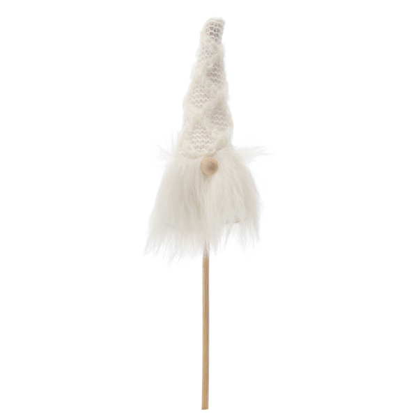 CHRISTMAS GNOME ON A STICK 7 x 3 x 24 CM MIX COLORS