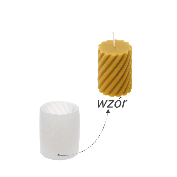 Silicone mold for candles spiral
