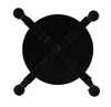 METAL STAND / FLOWER POT HOLDER 20 - 30.5 CM X 38 CM BLACK