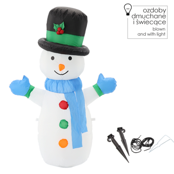 INFLATABLE SNOWMAN LED 120 CM