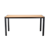 STEEL POLYWOOD TABLE 150 x 90 x 73 CM BLACK