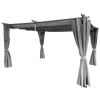 ROLLER BLIND / AWNING WITH ROD FOR PERGOLA 3 X 4 M GREY