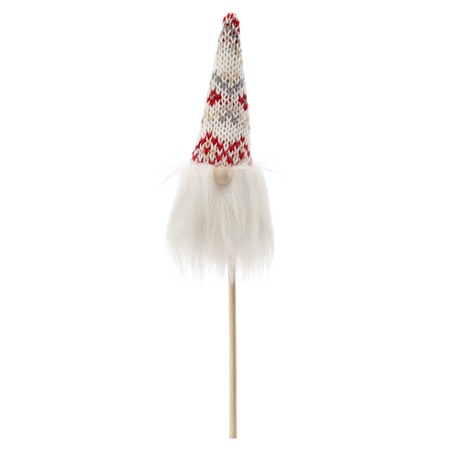 CHRISTMAS GNOME ON A STICK 7 x 3 x 24 CM MIX COLORS