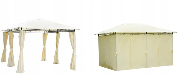 GARDEN GAZEBO BEIGE 3 X 4M 3 X 4 X H2.6m *5705
