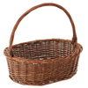 WICKER BASKET 49 x 38 x 16/42 CM WITH HANDLE - BROWN