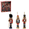 SET OF 3 CHRISTMAS DECORATIONS WOODEN SOLDIER 13 CM