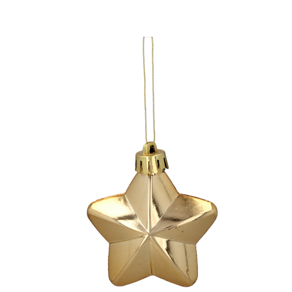 SET OF 47 BAUBLES 4-6 CM RED/GOLD/SILVER MIX DESIGNS