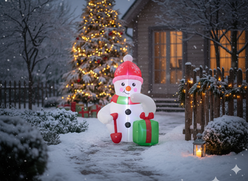 INFLATABLE SNOWMAN LED 180 CM