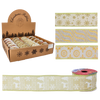 RIBBON DECORATIVĂ DE SĂRBĂTOARE 5 CM x 2,7 M AURIE MIX DE MODELE pachet=20buc *9805