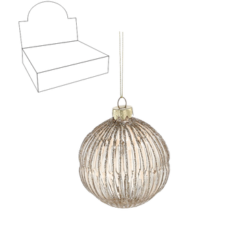GLASS BAUBLE - STYLE BAROQUE 8 CM
