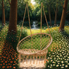 SCUNDA PENDULĂ - CUIBUL LUI BARZA 80 x 60 x 120 CM BEJ/GRI *2696