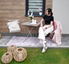 SQUARE TABLE BISTRO SET - TAUPE
