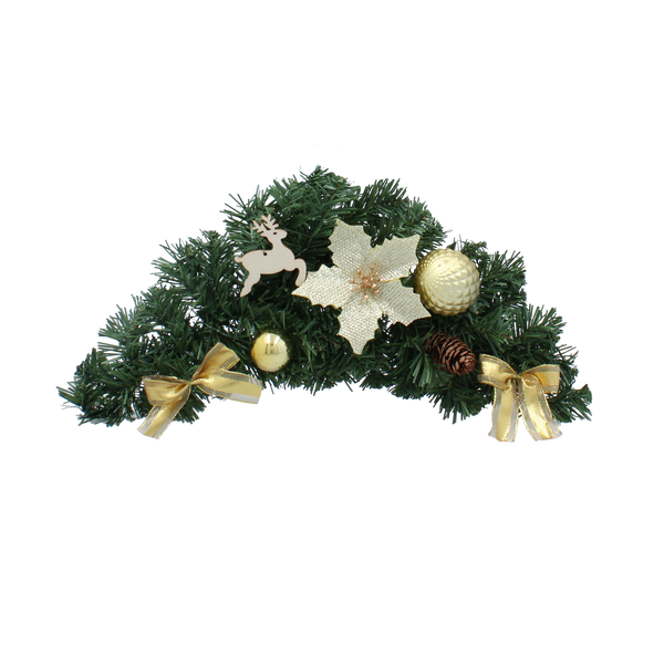 HANGING CHRISTMAS SWAG 46 CM GOLD