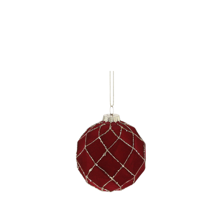 KPL. 7 DECORATIUNI DE CRACIUN DIN sticla BORDEAUX 29 x 29 x 9,6 CM *2133