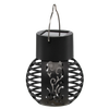 LAMPA SOLARNA FLAME 7 x 7 x 9 CM CZARNA CIEPŁY BIAŁY disp=12szt *4320