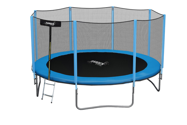 TRAMPOLÍNA 12FT 374 CM S REBRÍKOM A OCHRANNOU SIEŤOU *9887