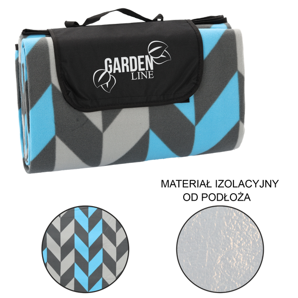 Pătură de picnic 200x200 CM cu izolație și model romb *5783