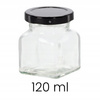 SQUARE JAR 120 ML FI 53 + SET OF 120 SPICE LABELS PKG=24 PCS