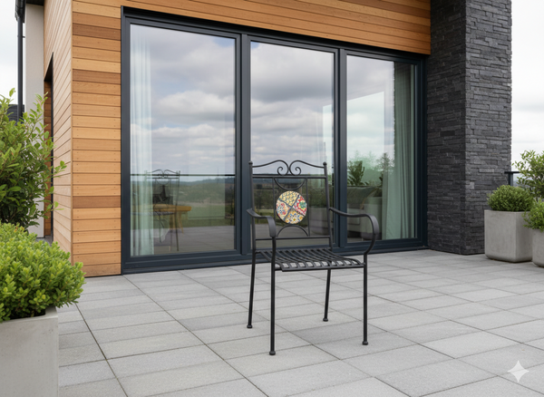 KRZESŁO OGRODOWE MOZAIKOWE 58 x 59 x 92 CM