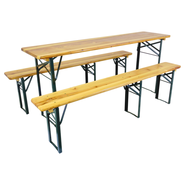 ZESTAW BIESIADNY - STÓŁ 177 x 46 x 77 cm + 2 ŁAWKI 177 x 23 x 47 cm *2745