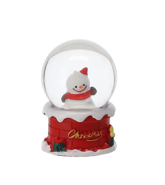 CHRISTMAS SNOW GLOBE - REINDEER / SNOWMAN / BEAR 4.5 x 7 CM disp=12pcs *5676