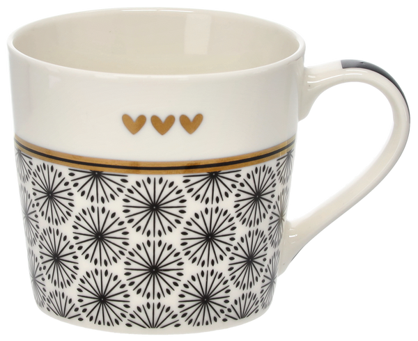 Porcelánový hrnček 400 ml vetvičky so zlatým vzorom balenie=12ks *7932