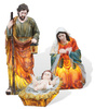 SET OF 3 ILLUMINATED FIGURES - HOLY FAMILY 150 CM RESIN