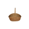 WICKER BASKET 28 x 21 x 12/25 CM WITH HANDLE - NATURAL