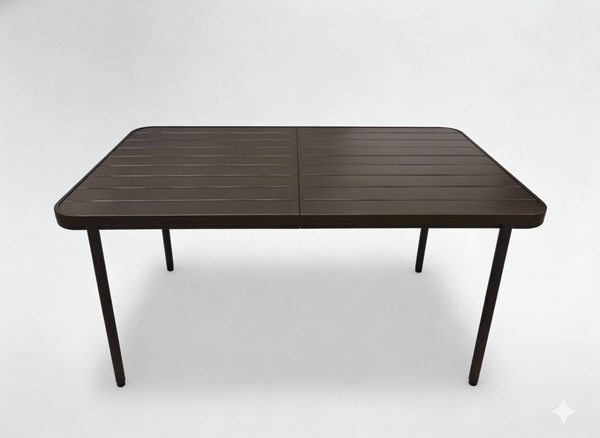 STOLIK OGRODOWY PROSTOKĄTNY 140 x 80 x 72 CM BRĄZOWY