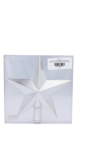 CHRISTMAS TREE SPIKE 20 CM STAR RED/GOLD/SILVER