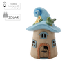 GARDEN FIGURINE - BLUE MUSHROOM HOUSE WITH LED 24,1 x 21,5 x 34,2 CM