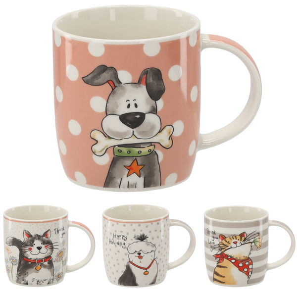 CANEA PORCELANĂ 365ML CÂINE/PISICĂ MIX DE MODELE pachet=12buc *6033