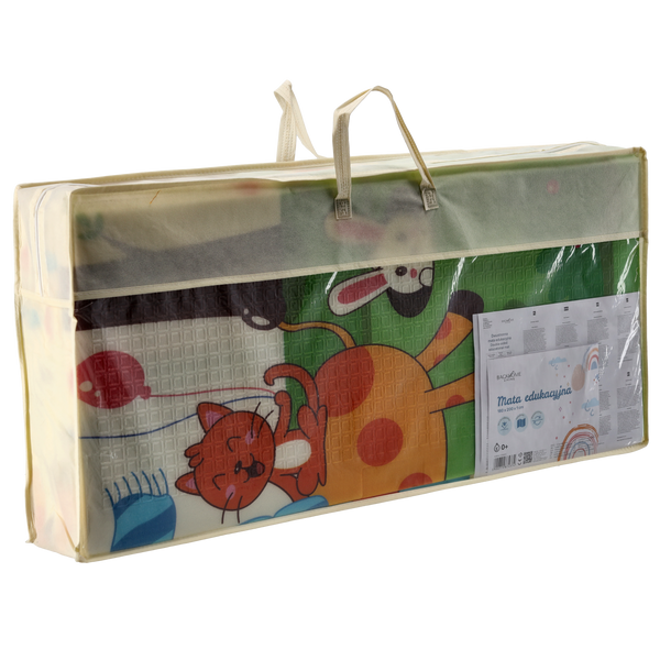 DVOJITÁ VZDELANECKÁ PODLOŽKA 180x200x1 CM SLOŽITEĽNÁ ZVIERA + TAŠKA *4374