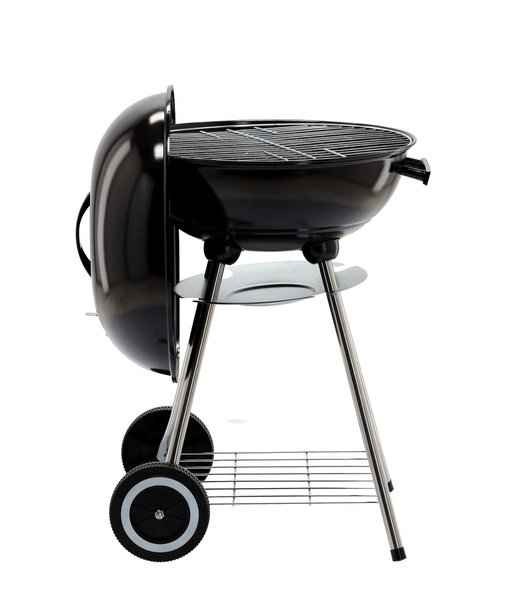 GRILL WĘGLOWY KULISTY Z POKRYWĄ I KÓŁKAMI 46 x 44 x 71 CM *5290