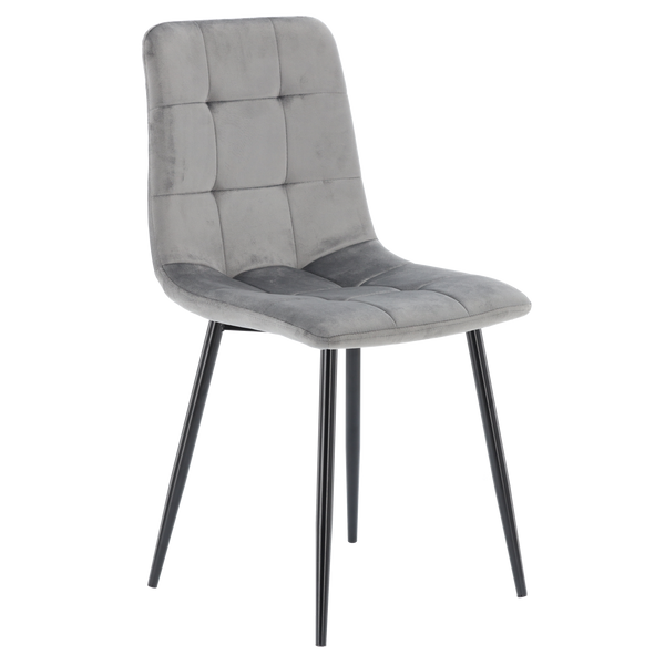 KRZESŁO NOWOCZESNE WELUROWE SZARE *2937