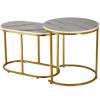 NESTING TABLE SET OF TWO MARBLE