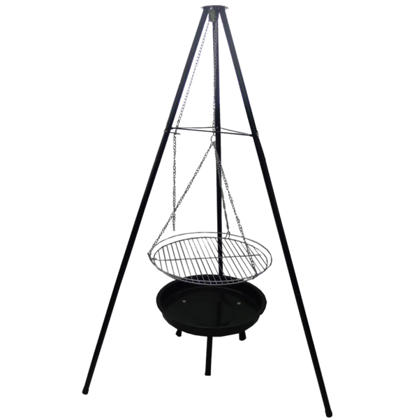 ADJUSTABLE HANGING GRILL ON TRIPOD 95 X 95 X 147 CM