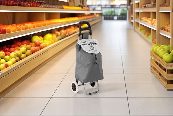 SHOPPING TROLLEY WITH WHEELS 95 x 36 x 27 CM MIX COLORS