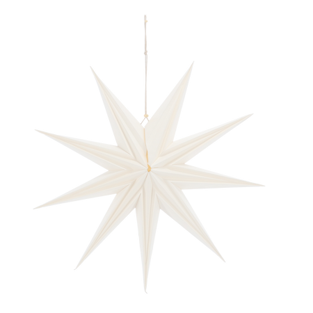 Stea decorativă din hârtie 60 cm albă 3D pachet=12 buc *9140