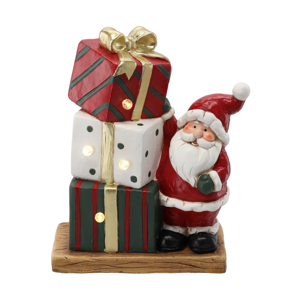 FIGURINE OF THE NATIVITY - SANTA WITH PRESENTS 29,5 X 15 X 36 CM LED